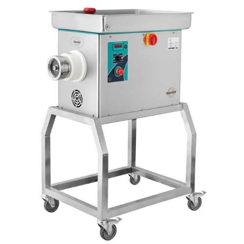 BOSFOR UKME-32PTSA TEKERLEKLİ AYAKLI STAND PASLANMAZ KAFA SOĞUTMALI ET KIYMA MAKİNESİ  - 1