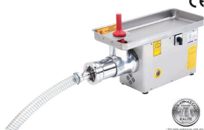 BOSFOR UKMO-32PTS PASLANMAZ 3 KAFA 2 BAŞLIKLI KAFA ET KIYMA MAKİNESİ - 1