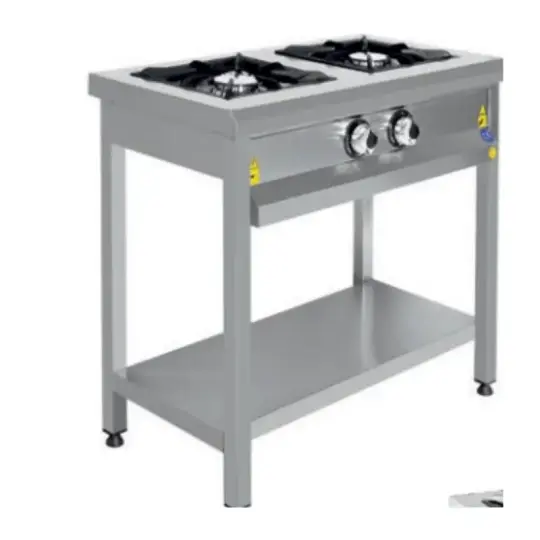 Csa-inox  Karacasan Doğalgazlı Taban Raflı Çiftli 2 Gözlü Ocak