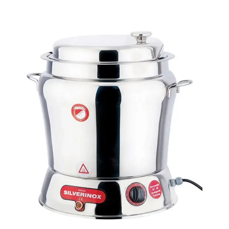 Işıkgaz Silverinox Elektrikli 13 Litre Çorba Potu - Çorba Kazanı - 1