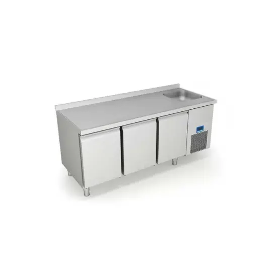 Öztiryakiler 3 Kapılı Tezgah Tip Evyeli Buzdolabı 188x70 Cm 457 Lt