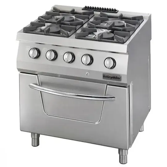 Öztiryakiler 700 Seri Fırınlı Kuzine, 4 Gözlü Ocak