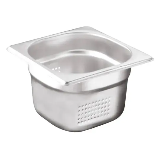 Öztiryakiler Delikli Gastronom Küvet, 6,5 cm, GNP 1/6