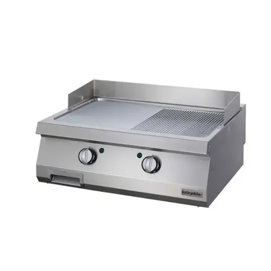   Öztiryakiler  Elektrikli Grill Plate, Yarı Oluklu, 80x90x30 cm