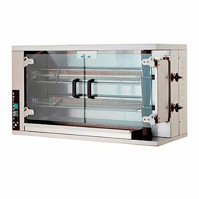 Öztiryakiler Elektrikli Piliç Çevirme Makinesi, 2 Şiş, 8-10 Piliç Kapasitesi Ürün Kodu : 1M.8845.0CRE2.00