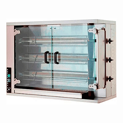 Öztiryakiler Elektrikli Piliç Çevirme Makinesi, 3 Şiş, 12-15 Piliç Kapasitesi Ürün Kodu : 1M.8845.0CRE3.00 - 1