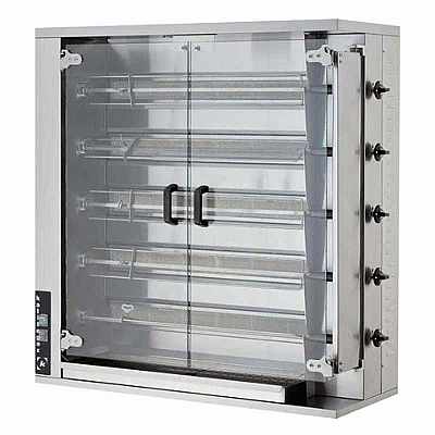 Öztiryakiler Elektrikli Piliç Çevirme Makinesi, 5 Şiş, 20-25 Piliç Kapasitesi Ürün Kodu : 1M.8845.0CRE5.00 - 1