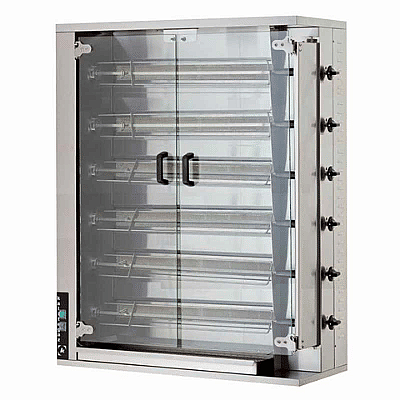 Öztiryakiler Elektrikli Piliç Çevirme Makinesi, 6 Şiş, 24-30 Piliç Kapasitesi Ürün Kodu : 1M.8845.0CRE6.00 - 1