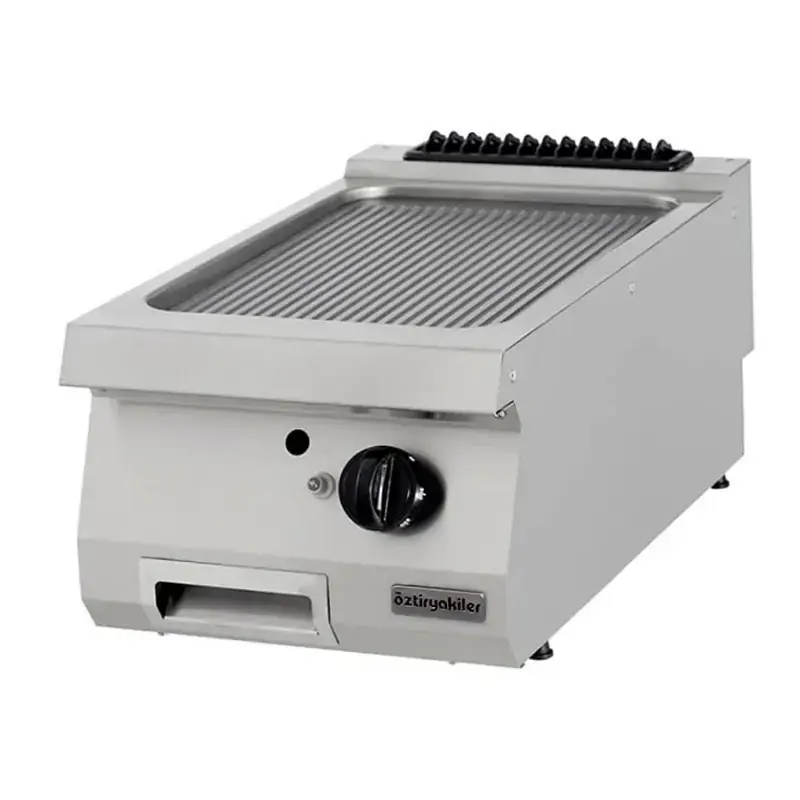   Öztiryakiler Gazlı Grill Plate, Oluklu, 40x70x30 cm, Krom Kaplı - 1
