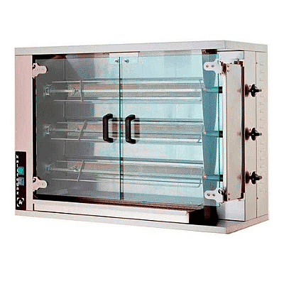 Öztiryakiler Gazlı Piliç Çevirme Makinesi, 3 Şiş, 12-15 Piliç Kapasitesi Ürün Kodu : 1M.8845.0CRG3.00 - 1