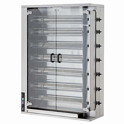 Öztiryakiler Gazlı Piliç Çevirme Makinesi, 7 Şiş, 28-35 Piliç Kapasitesi Ürün Kodu : 1M.8845.0CRG7.00 - 1