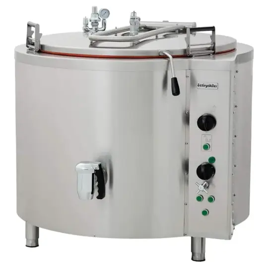 Öztiryakiler  İndirekt Elektrikli Kaynatma Tenceresi, Silindirik Kazanlı, 500 lt, Sabit Model