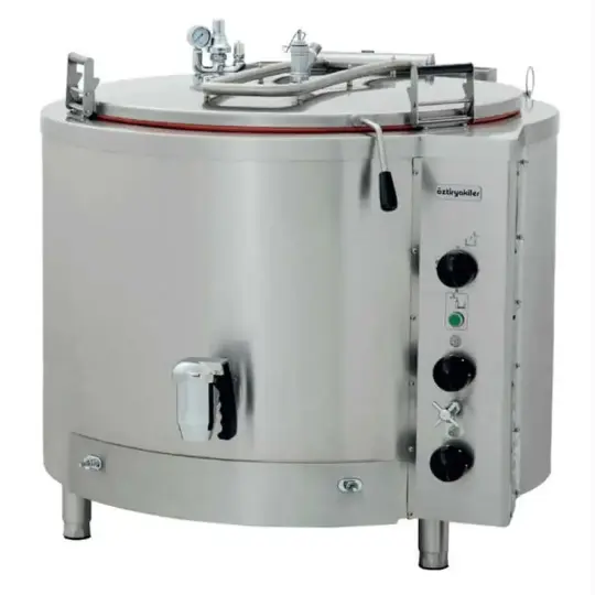 Öztiryakiler İndirekt Gazlı Kaynatma Tenceresi, 400 lt, Sabit Model