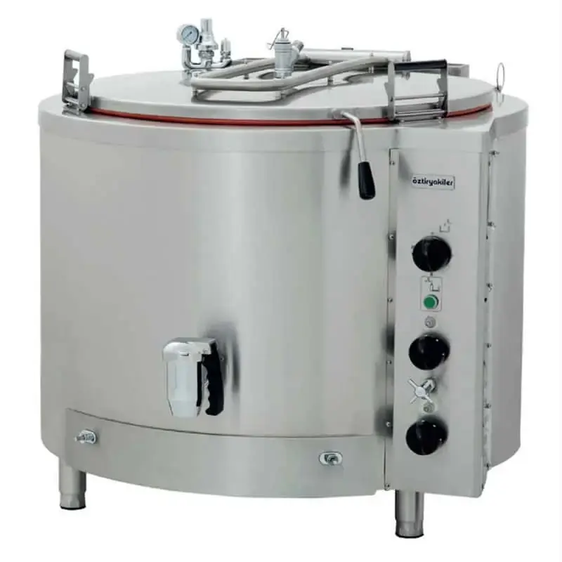 Öztiryakiler İndirekt Gazlı Kaynatma Tenceresi, 400 lt, Sabit Model - 1