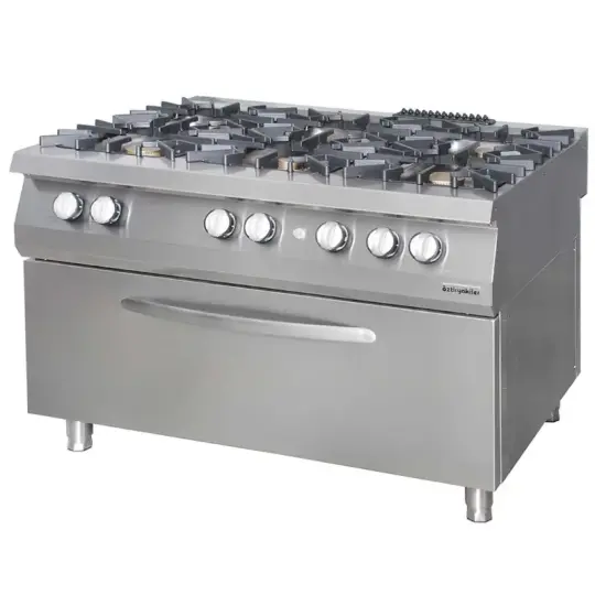 Öztiryakiler Kuzine Büyük Fırınlı Gazlı 6 Açık Ateş 120*90*85 Fırın Elektrikli