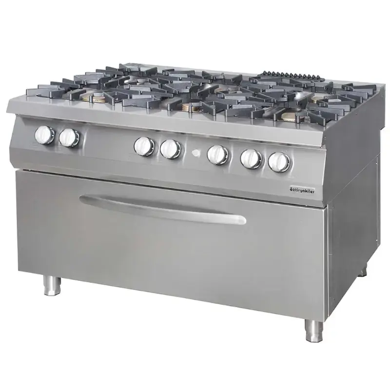 Öztiryakiler Kuzine Büyük Fırınlı Gazlı 6 Açık Ateş 120*90*85 Fırın Elektrikli - 1