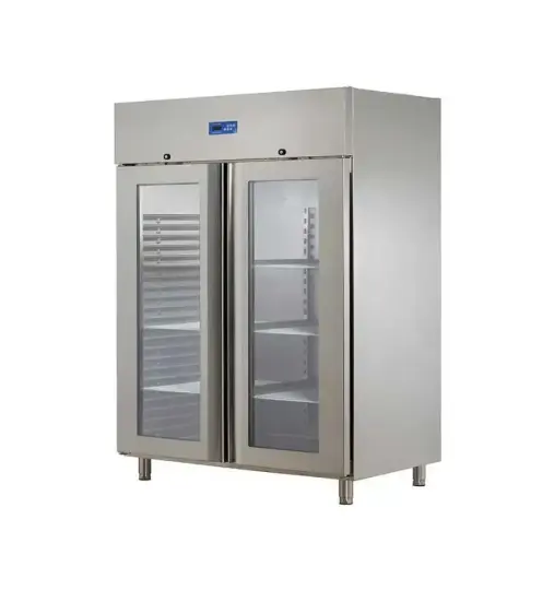 Öztiryakiler Monoblok Çift Cam Kapılı, Dik Tip Buzdolabı, Gn 1200 NMV Model, 304 Kalite