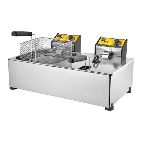 Remta R102 Fritöz, Çift Hazneli, 8+8 L, Elektrikli - 1