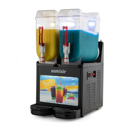 Samixir Allure Twin Soğuk Meyve Suyu Dispenseri, 12+12 L, Siyah - 1