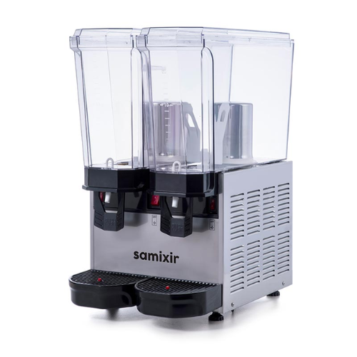 Samixir Klasik Twin Soğuk İçecek Dispenseri, 20+20 L, Fıskiyeli ve Karıştırıcılı, Inox - 2