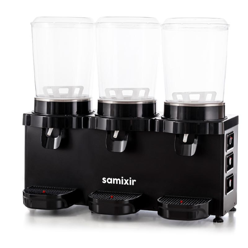 Samixir MMM30 Triple Soğuk İçecek Dispenseri, 10 L+10 L+10 L, Panaromik, Siyah - 2