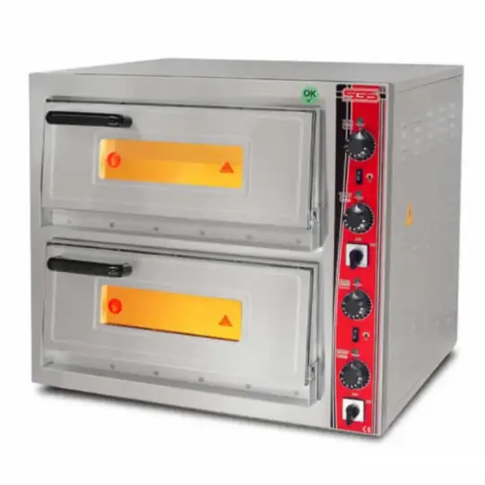 Sgs Elektrikli Çift Katlı 4+4 Adet 25 cm Pizza Kapasiteli Pizza Fırını PO-5252DE