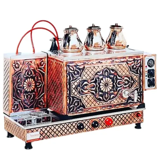 Sistem 3 DEMLİK BAKIR ÇAY KAZANI ŞAMANDIRALI ARITMALI