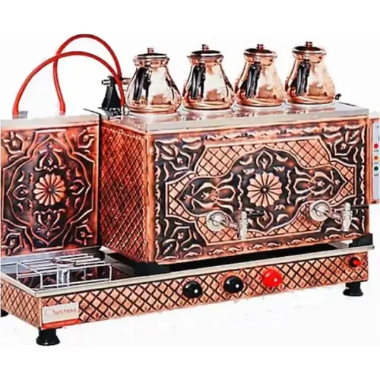   Sistem 4 DEMLİK  BAKIR ÇAY KAZANI ŞAMANDIRALI ARITMALI