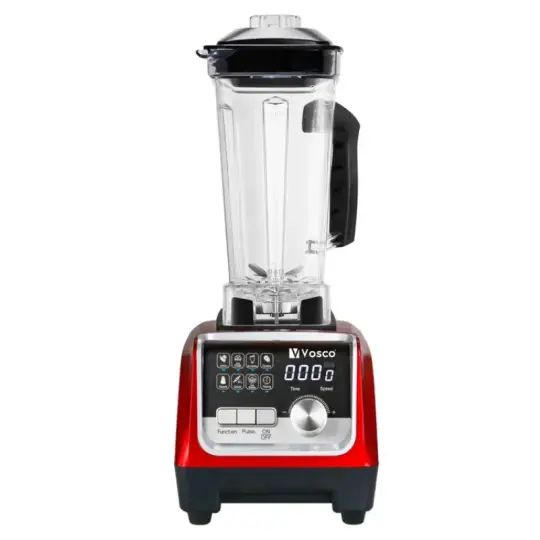 Vosco Bar Blender Pro Dijital 2 Lt Buz Kırıcılı 1600W Kırmızı
