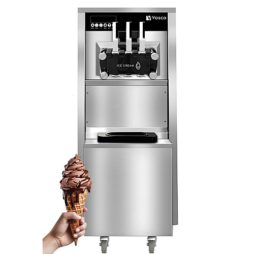 Vosco Pro Silver Soft Dondurma Makinesi (Üç Kollu) 
