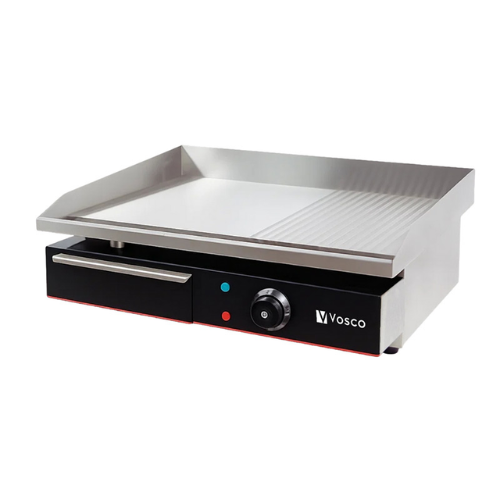 Vosco VBL-819 Yarı Oluklu Pleyt Izgara, 55x43x24 cm, Elektrikli