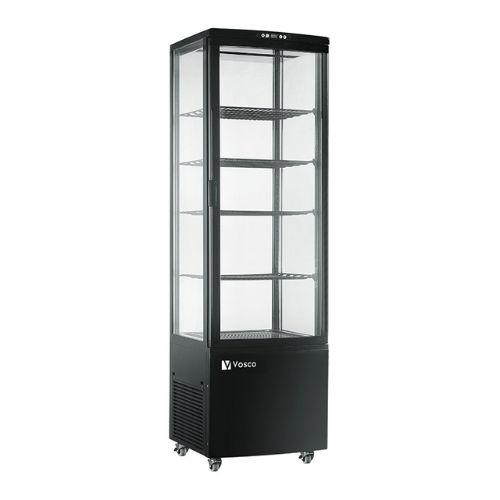 Vosco VFT-235LB Dik Tip Soğuk Teşhir Dolabı, 235 L, SİYAH