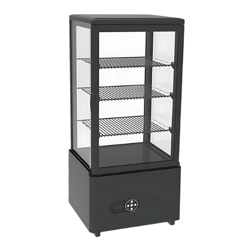 Vosco VFT-78L Dik Tip Soğuk Teşhir Dolabı, 78 L, 45.2x40.6x96.8 cm, SİYAH - 1