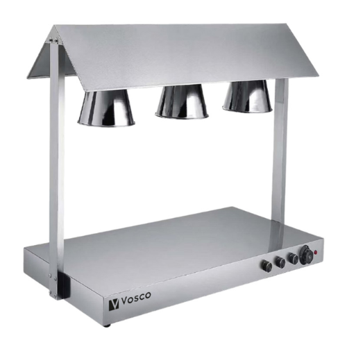 Vosco VLM-3S Üç Isıtıcı Lambalı Sıcak Teşhir Ünitesi, 105x50x70 cm - 1