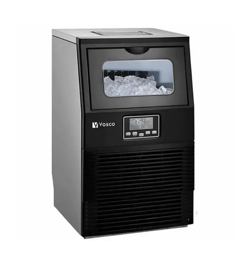 Vosco VSC-23C Küp Buz Makinesi, 23 kg/gün Kapasiteli, 4 kg Saklama Hazneli, Siyah - 1