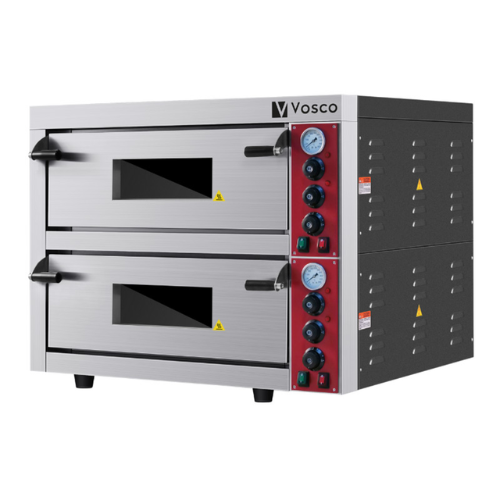 Vosco VWG-6T 25 cm 2+2 Pizza Kapasiteli Çift Katlı Pizza Fırını, Elektrikli